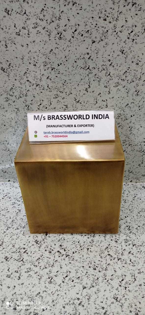 Box Brushed High Quality Brass Cremation Urn