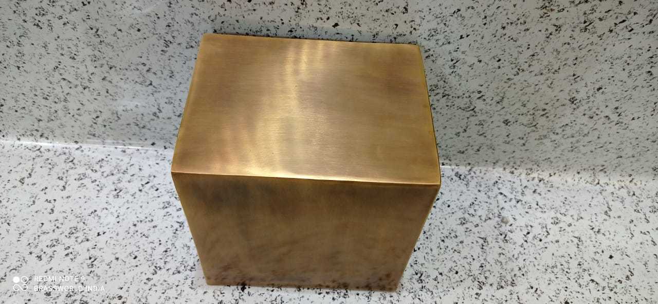 Box Brushed High Quality Brass Cremation Urn