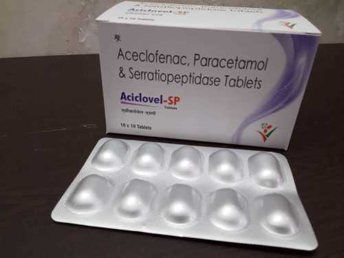 Tablets Aceclofenac ,  Paracetamol & Serratiopeptidase  Tab