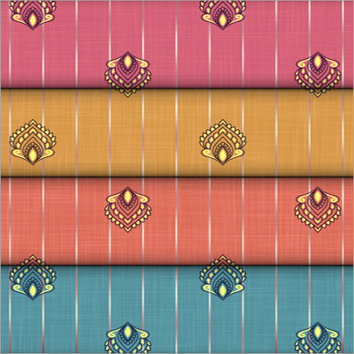 Multicolor Rayon Lurex Print Fabric