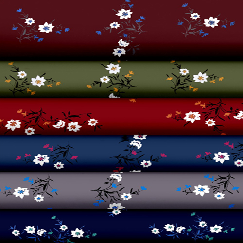 Multicolor Rayon Pigment Printed Fabric