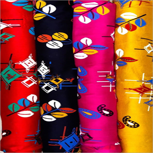 Multicolor Textile Rayon Printed Printed Fabric