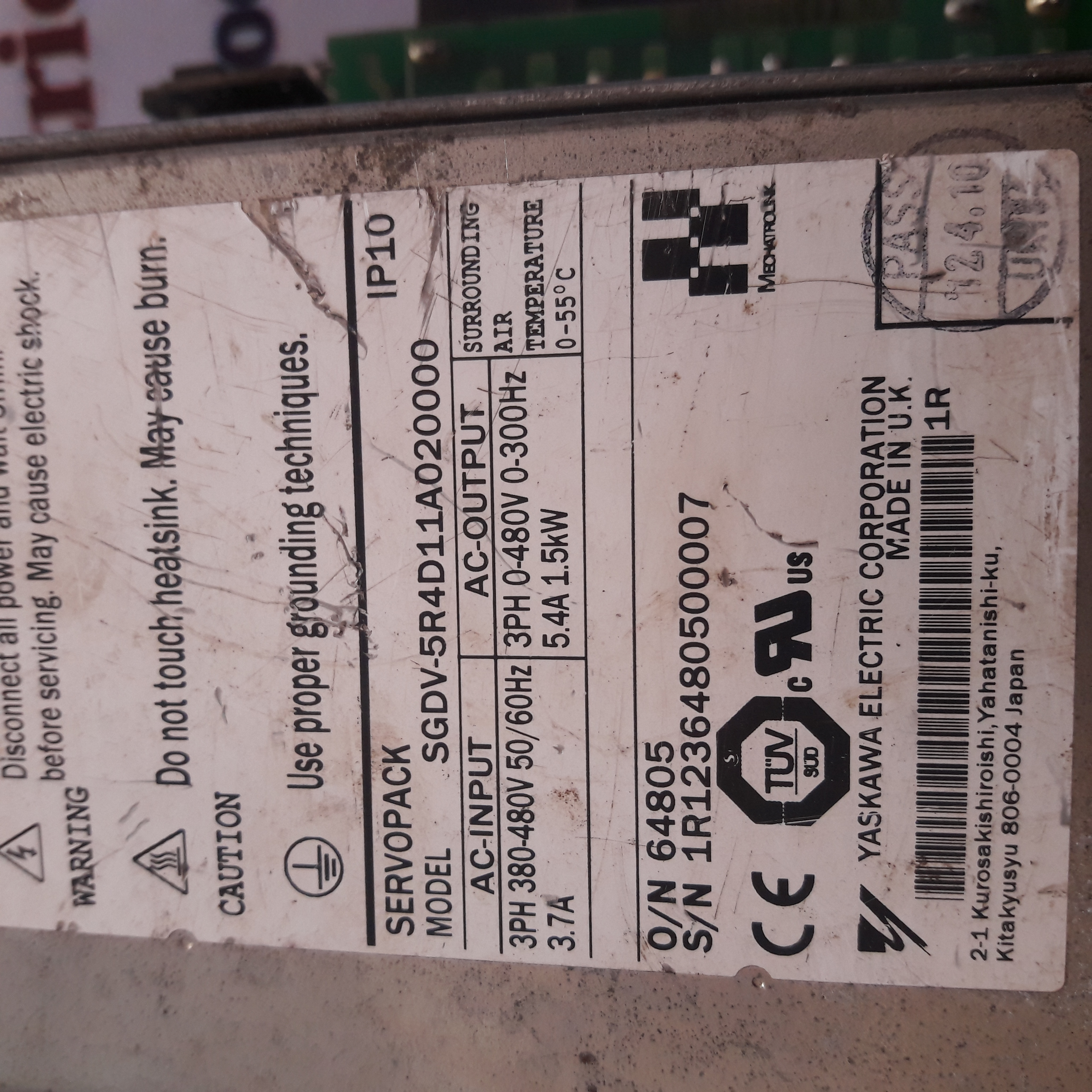 Yaskawa Sgdv-5r4d11a020000