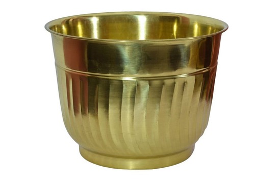 Brass Finish Metal Plant Holder
