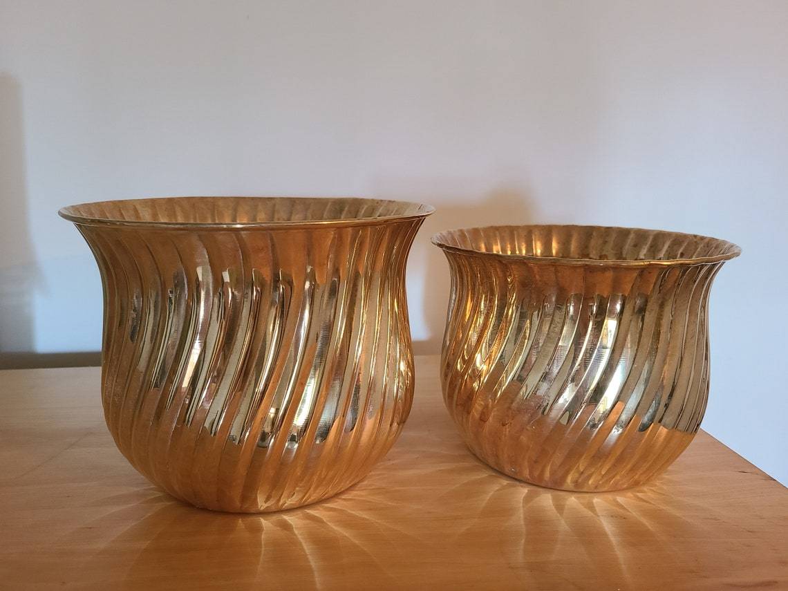 Brass Polished Planter