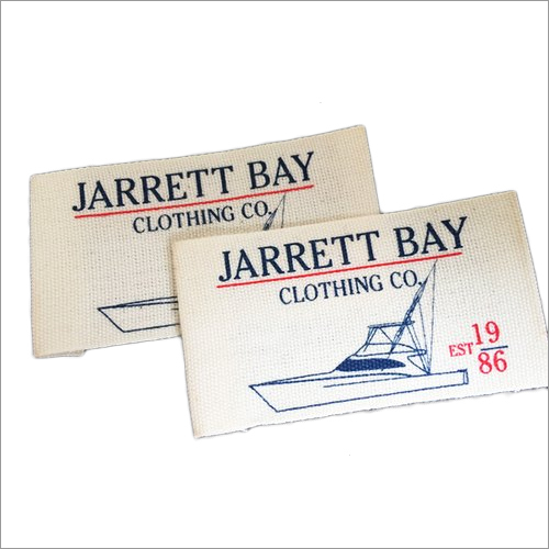 Black Printed Cotton Labels