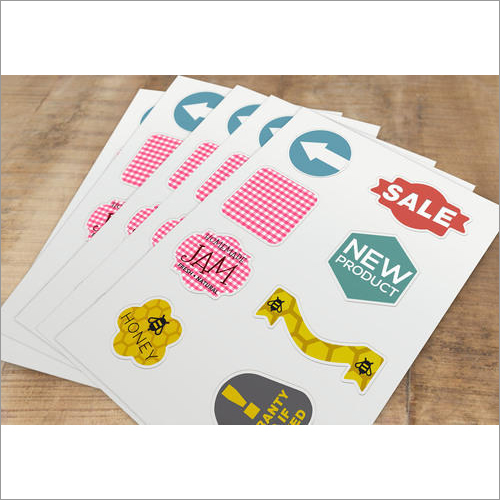 Sheet Form Labels - Paper, 1mm Thickness, White Color | Self-Adhesive, Customizable Shapes and Patterns, Ideal for Food and Beverage Industries