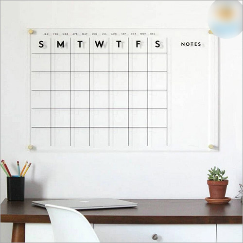 मासिक स्पष्ट एक्रिलिक कैलेंडर