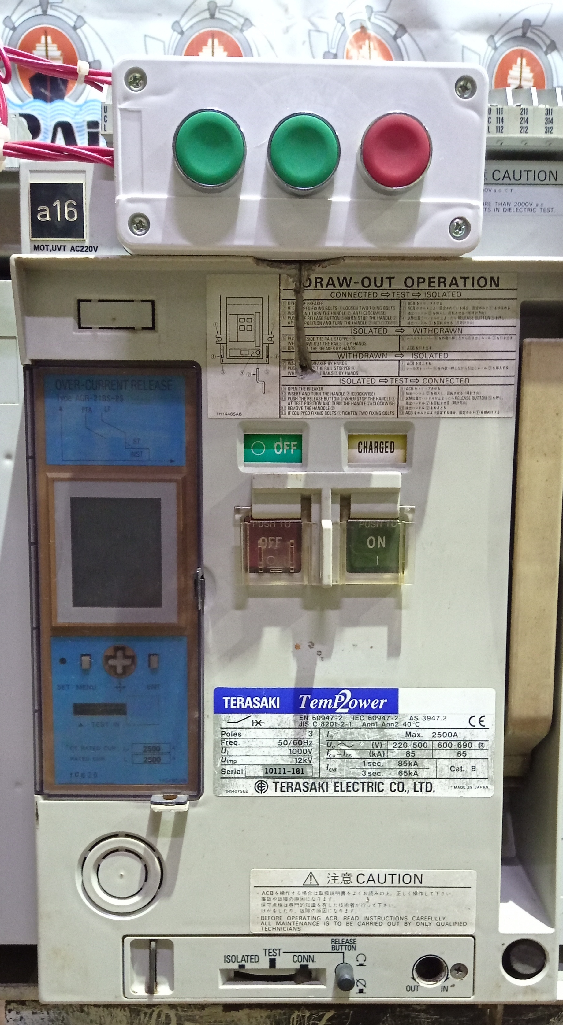Terasaki 2500a Air Circuit Breaker