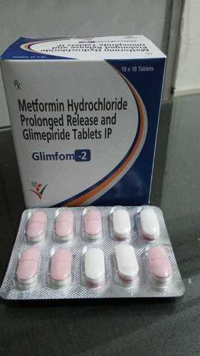 Glimepiride 2mg + Metformin 500mg - Anti-Diabetic Tablet | For Type 2 Diabetes Management, Suitable for Adults, 100 Boxes
