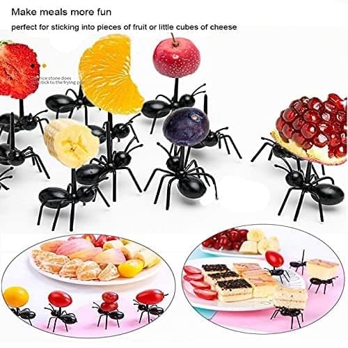 12 Pcs Ant Shape Fruit Fork