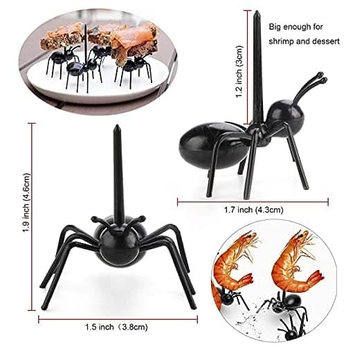 12 Pcs Ant Shape Fruit Fork