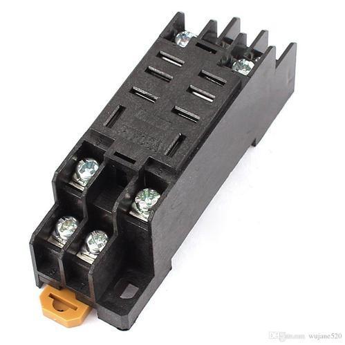 Relay Socket - Pvc Material, Black Color | Durable And Reliable Performance