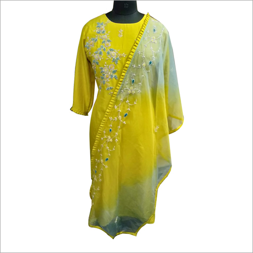 Yellow Ladies Designer Suit