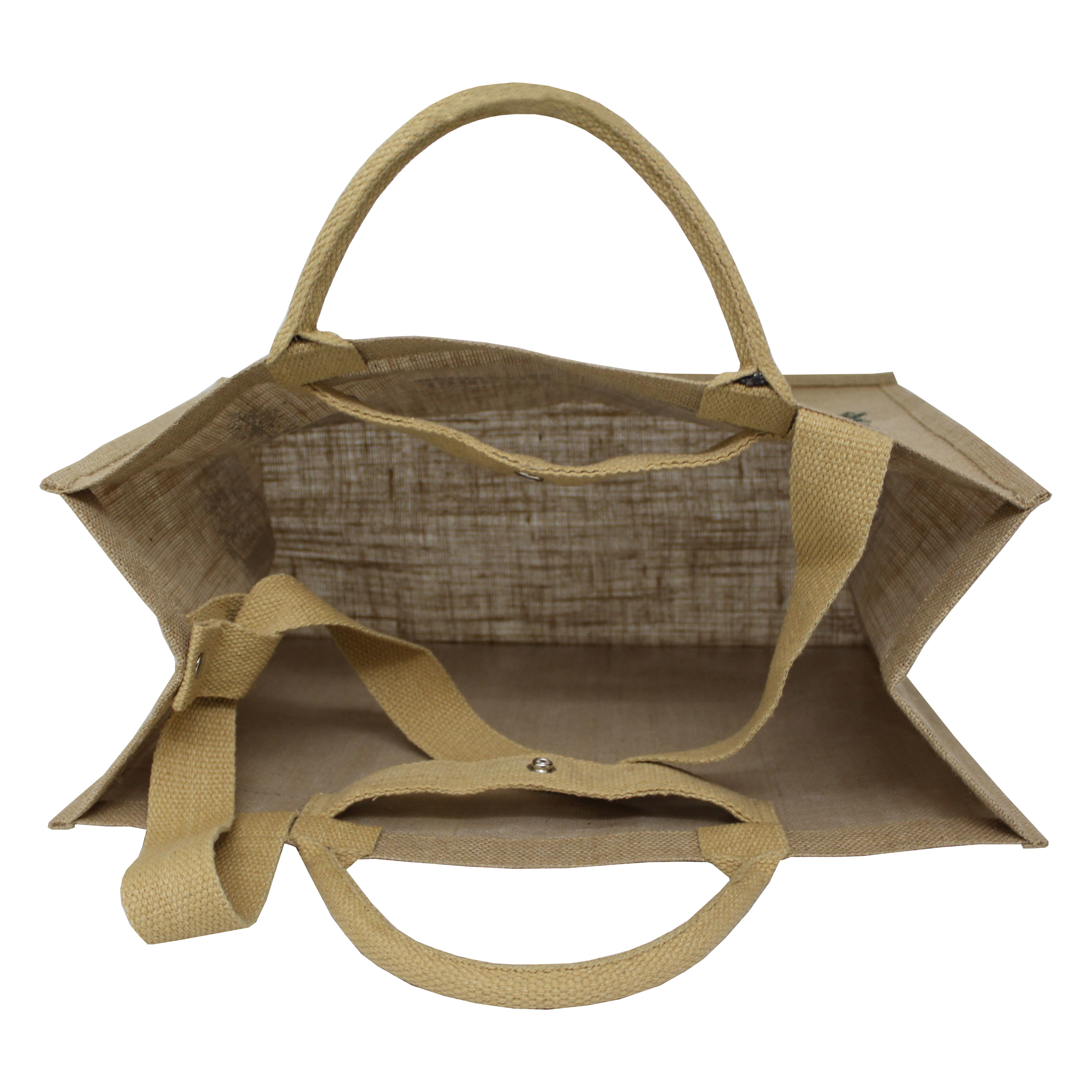 Available In All Color Pp Laminated Jute Shopping Bag With Padded Rope Handle