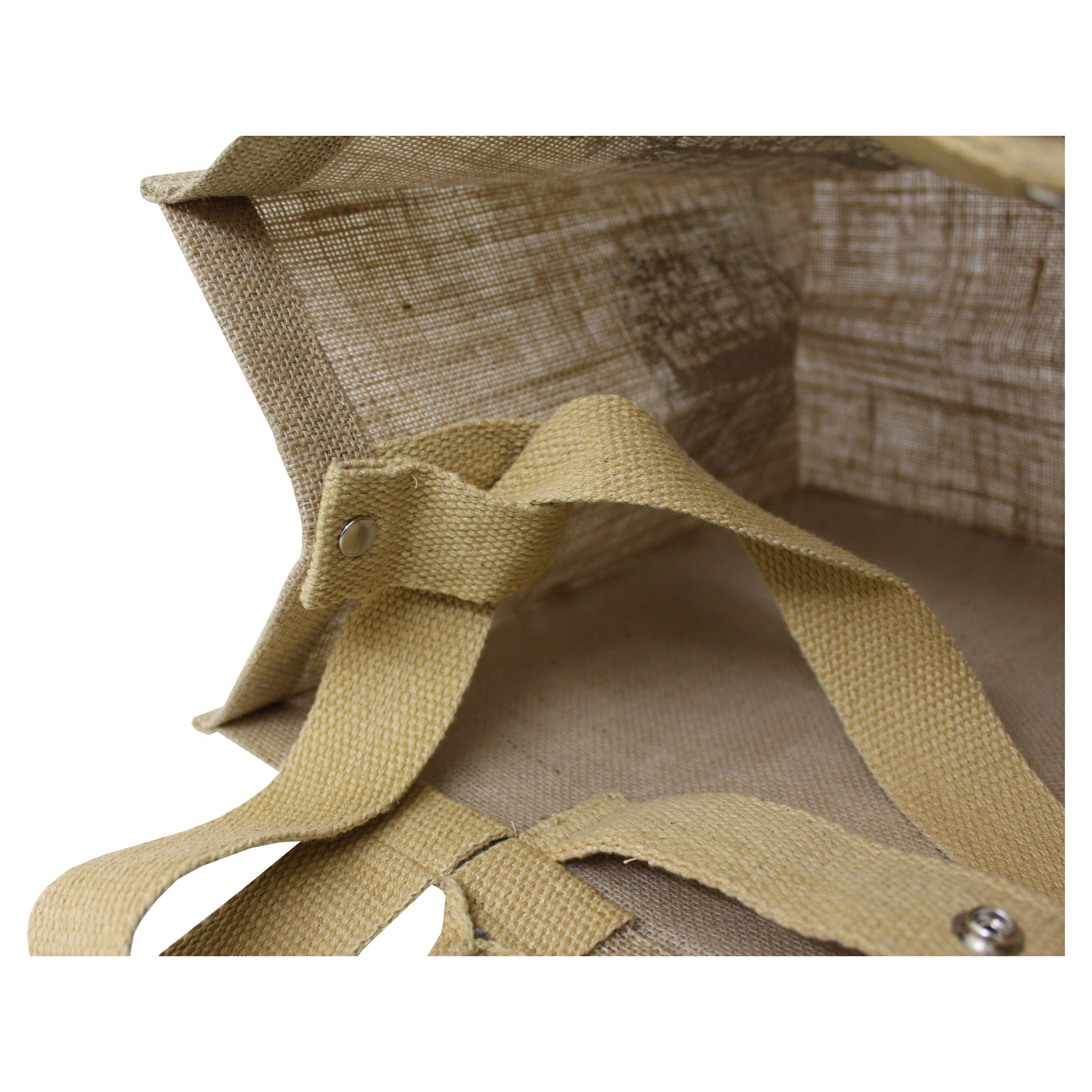 Available In All Color Pp Laminated Jute Shopping Bag With Padded Rope Handle