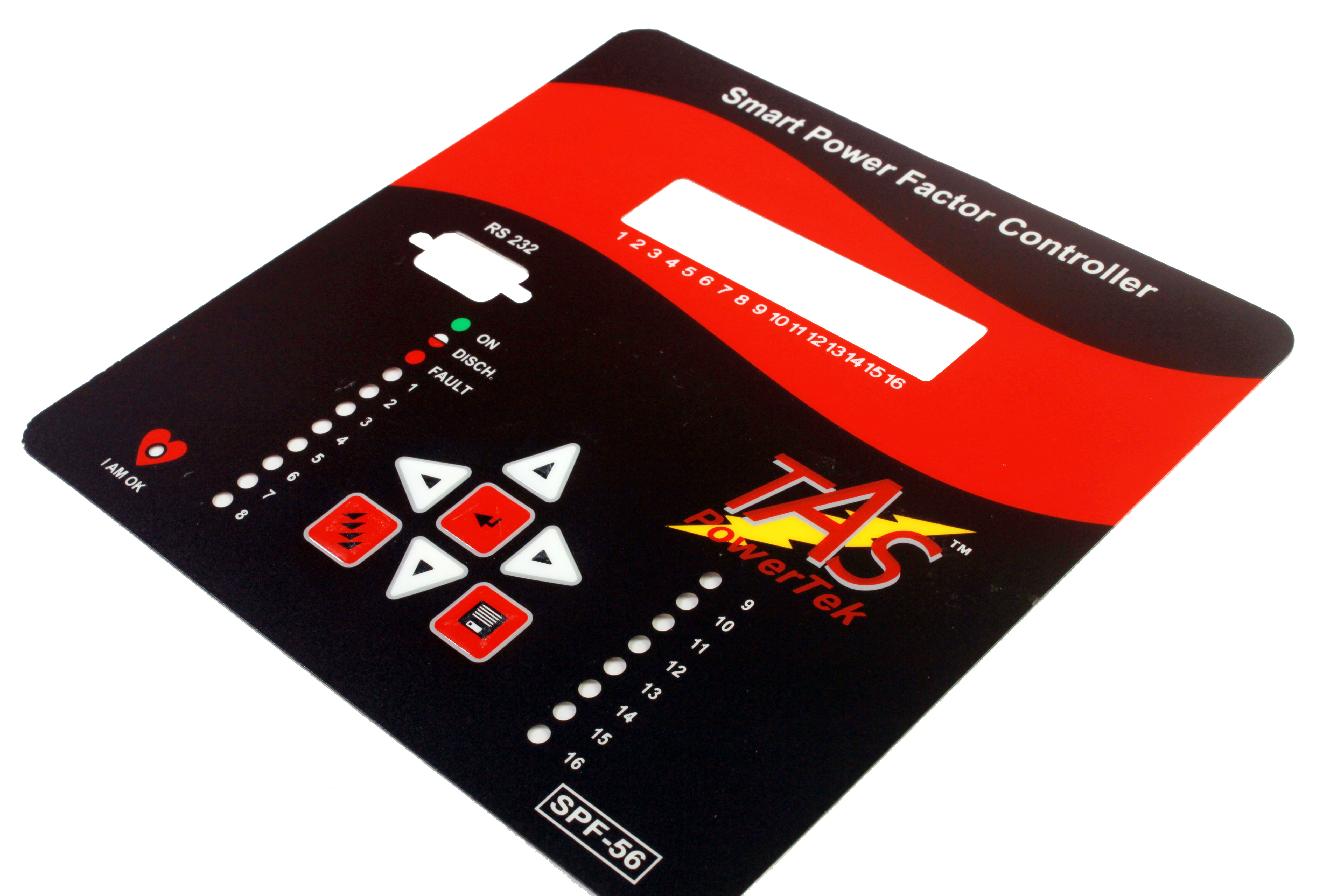 Embossed Keys Graphic Overlay - Customized Shape, Rear Adhesive | Custom Colors For Electronic Panels, Measuring Equipment, Energy Meters, Cnc Machinery, And Control Panels