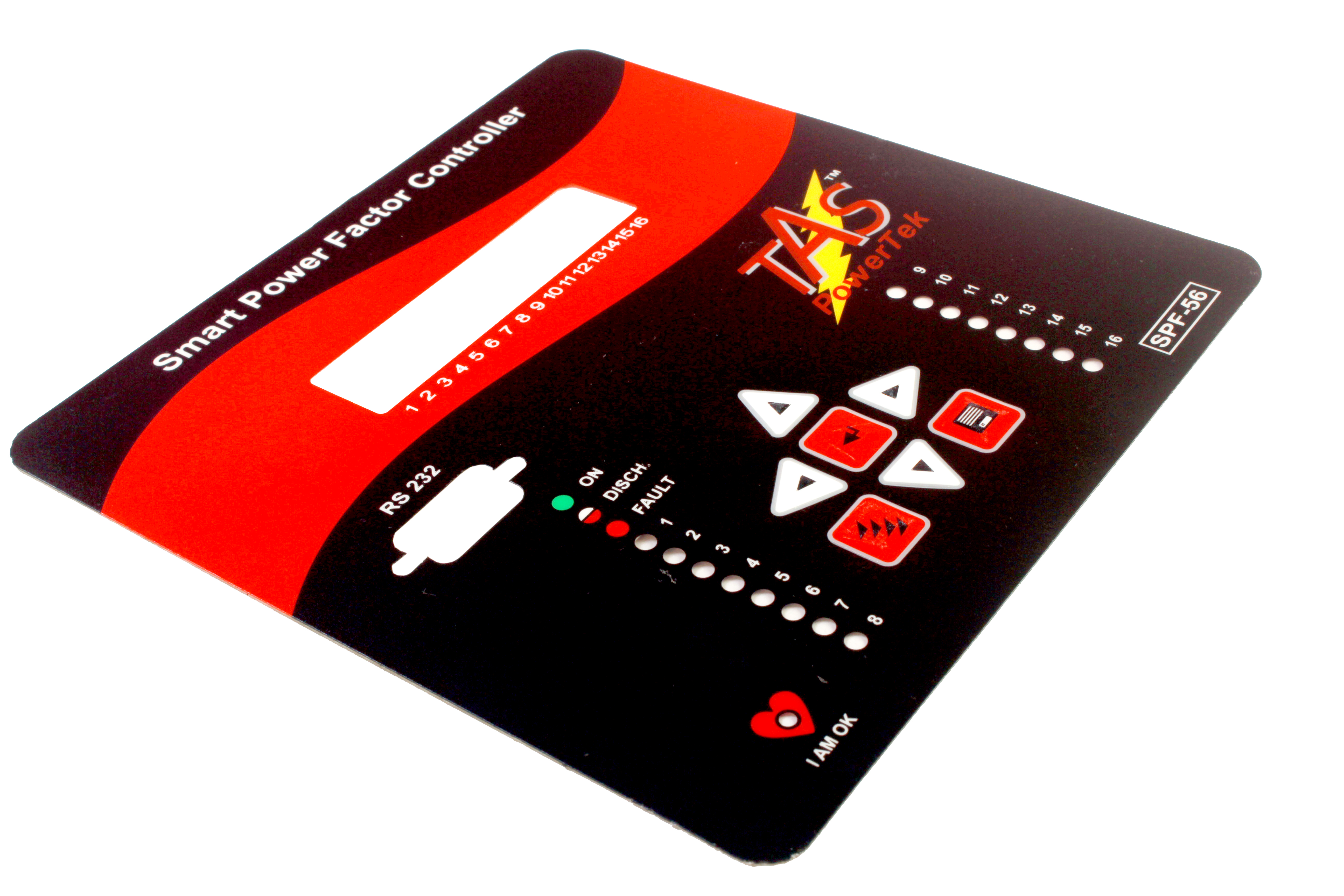 Embossed Keys Graphic Overlay - Customized Shape, Rear Adhesive | Custom Colors For Electronic Panels, Measuring Equipment, Energy Meters, Cnc Machinery, And Control Panels