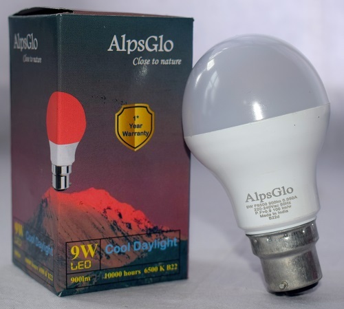 9 वाट एलईडी बल्ब बॉडी मटेरियल: सिरेमिक