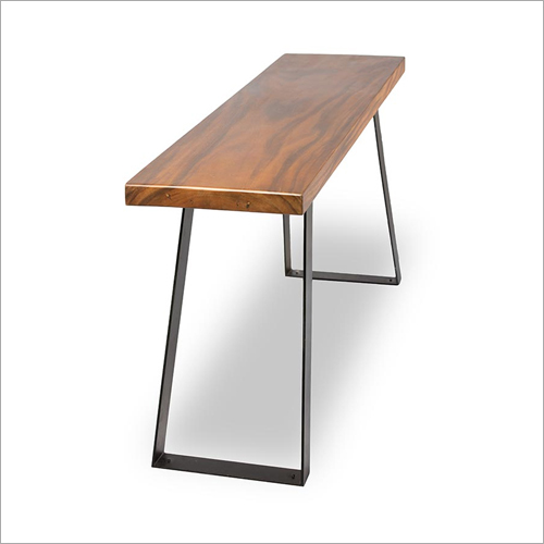 Suar Wooden Console Table - Solid Wood, Brown Finish | Eco-Friendly, Durable Indoor Living Room Furniture