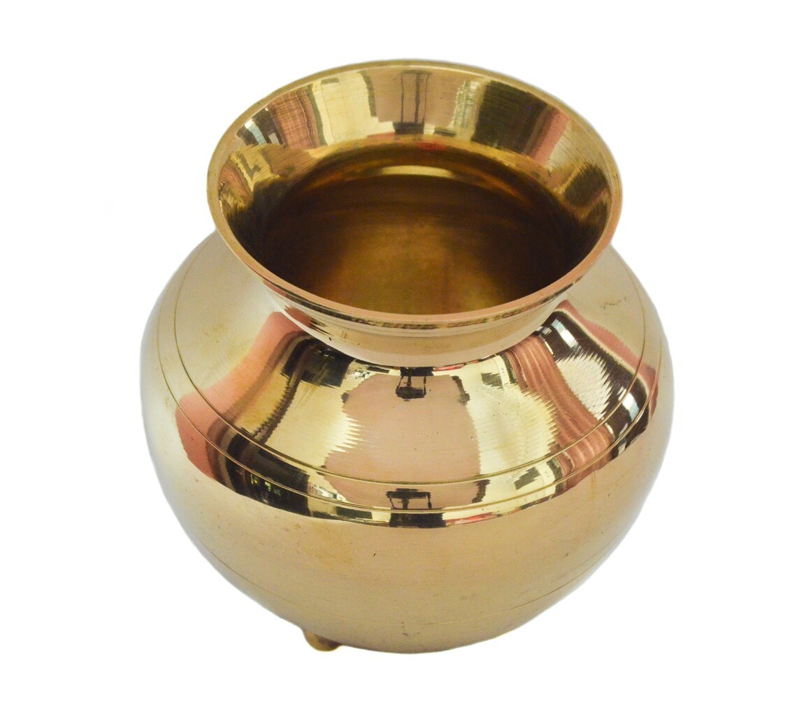 Brass Footed Planter In Small Size