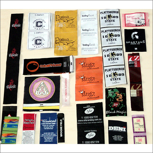 Woven Label - Multicolor, Customizable Shape, Available in Various Thicknesses for Garment and Textile Industries | Versatile Design Adaptable to Multiple Applications