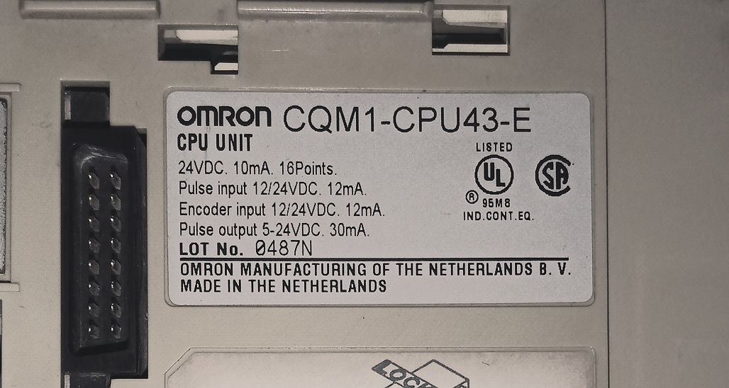 Omron Cpu Unit Cqm1-cpu43-e