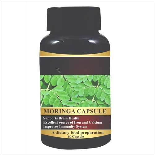 Moringa Capsules - 60 Capsules per Plastic Bottle | Herbal Medicine, Dry Storage Instructions, Clinical Usage