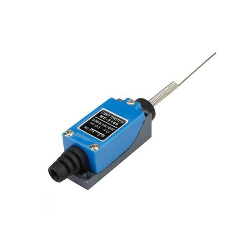ME-8169 Wobble Stick Lever Limit Switch - Plastic, Metal, Rubber, 88 x 28 x 25mm, Blue/Gray/Black | AC 380V/250V, IP66 Waterproof, 85mm Lever Length