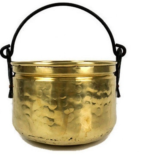 Brass High Quality Garden Planter With Black Handle