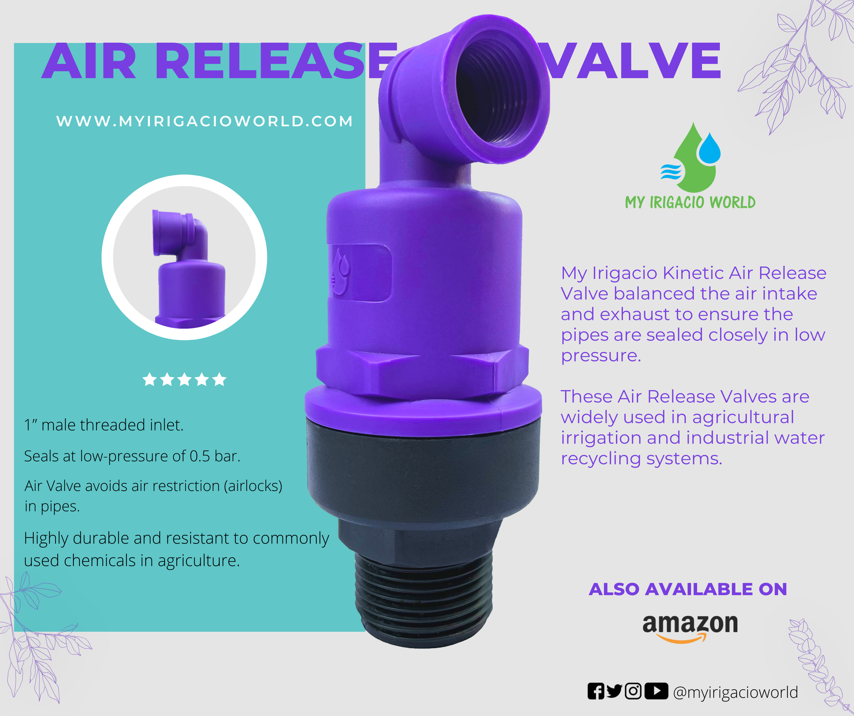 Kinetic Air Release Valve Application: Irrigation