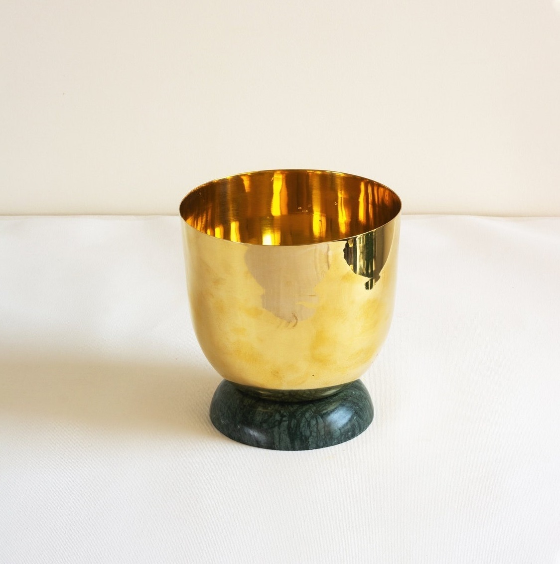 Brass Gold Swan Planter