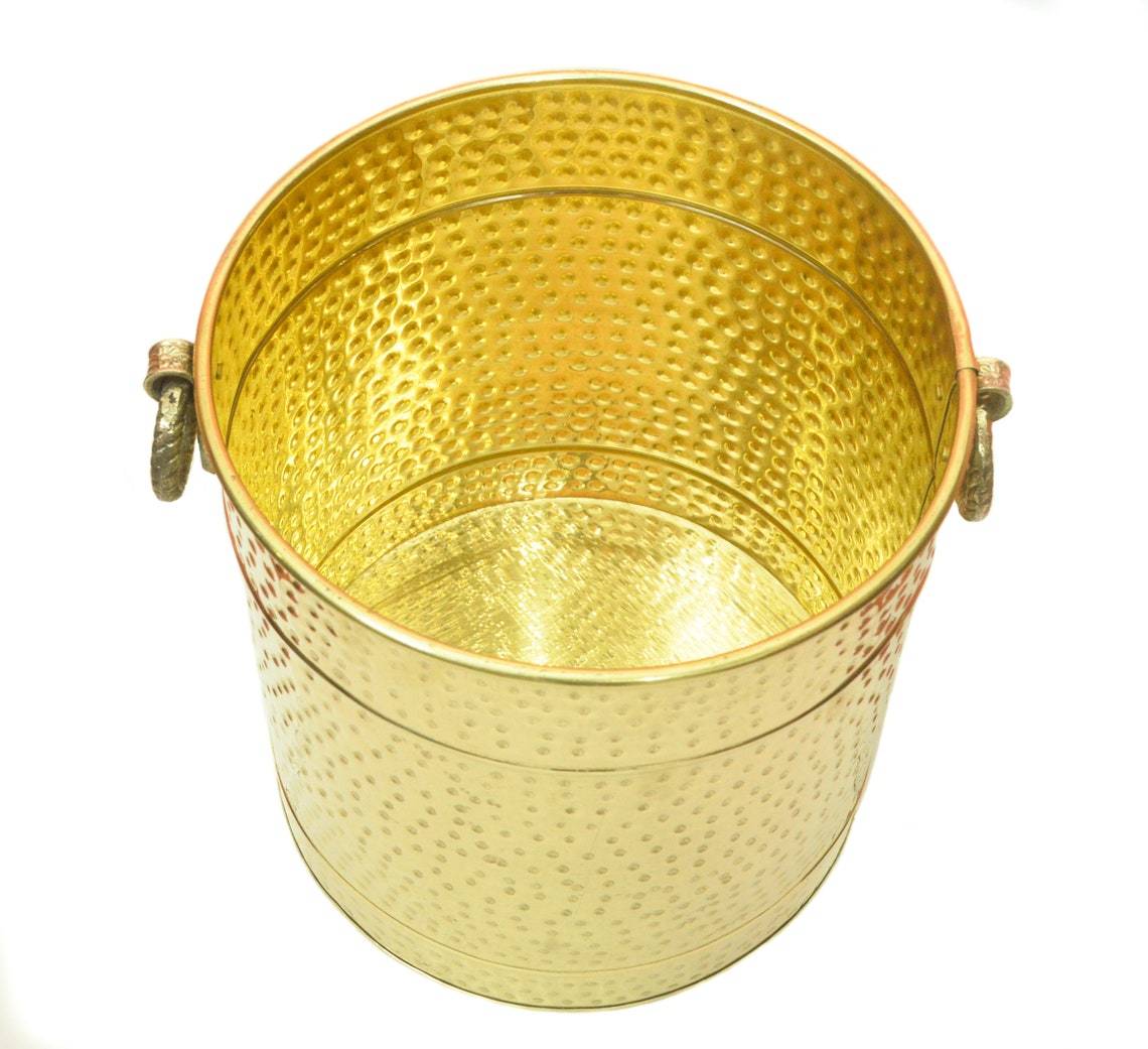 Brass Planter With Upper Net Engraved