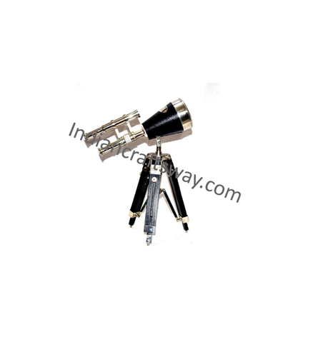 Antique Brass Telescope With Stand Sb Finish - Color: Black