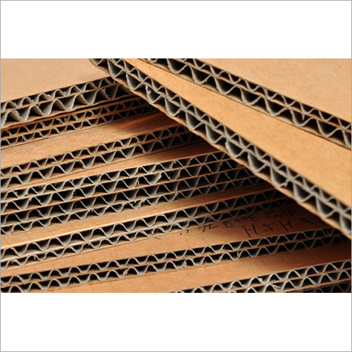 Brown Corrugated Cardboard - 3 Ply, 2.1 - 3.0 mm Thickness, 50 to 56 Flutes per 30cm | Brown Color, Rectangular Shape, Various Sizes Available