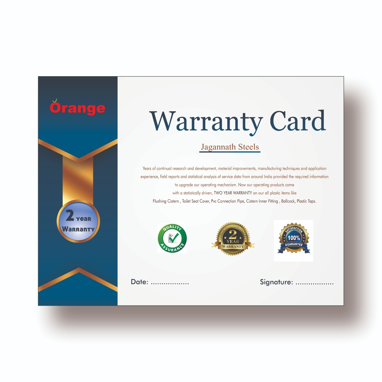 Bathroom Accessories Orange 38mm Push Button With Sticks