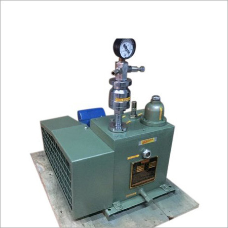 Single Stage Vacuum Pump - Cast Iron, Max Flow Rate 27 CFM | Belt Drive, Rotary Vane, Benchtop Mounting, Industrial Packaging Automation