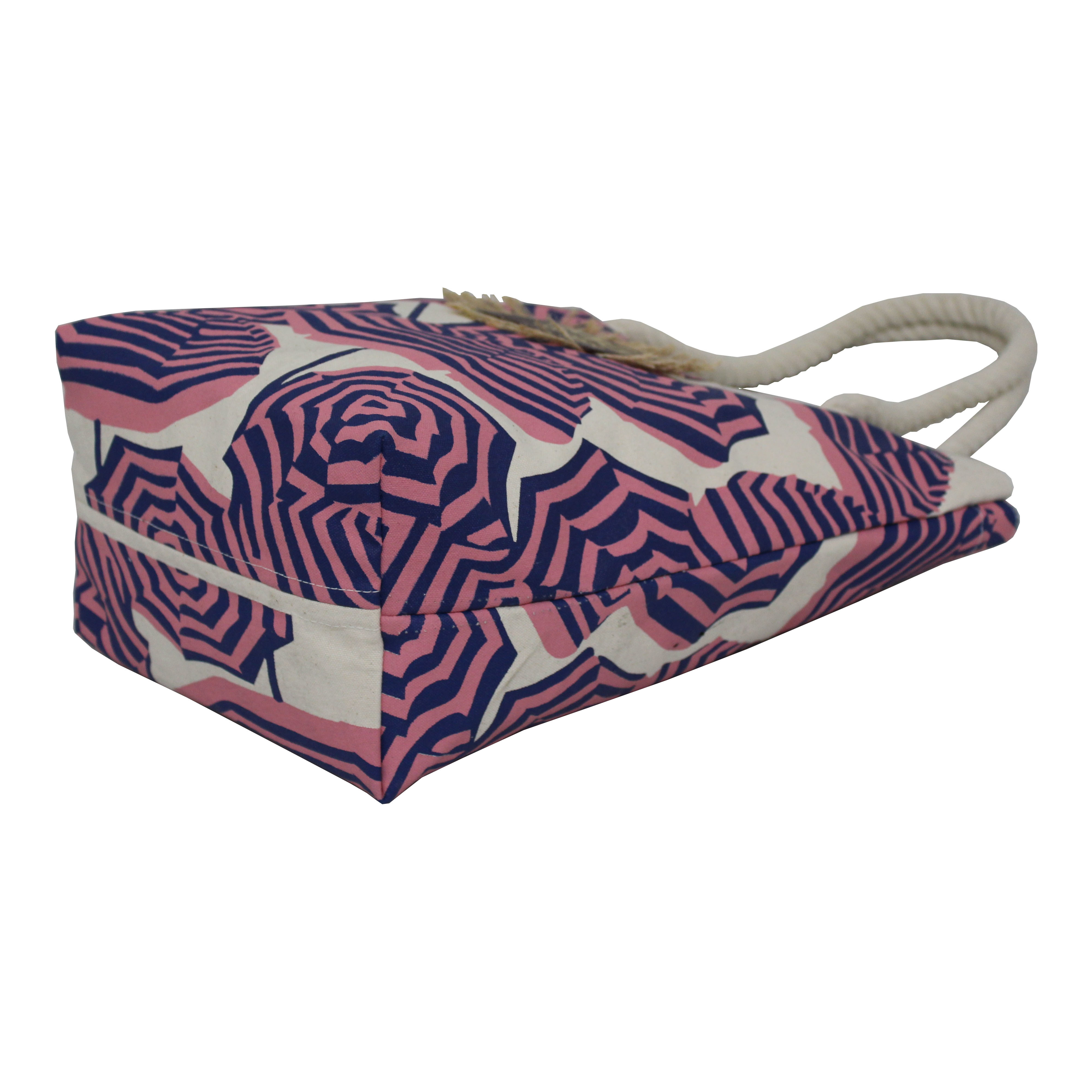 12 Oz Natural Canvas Beach Bag With Twisted Rope Handle Capacity: 8 Kgs Kg/day