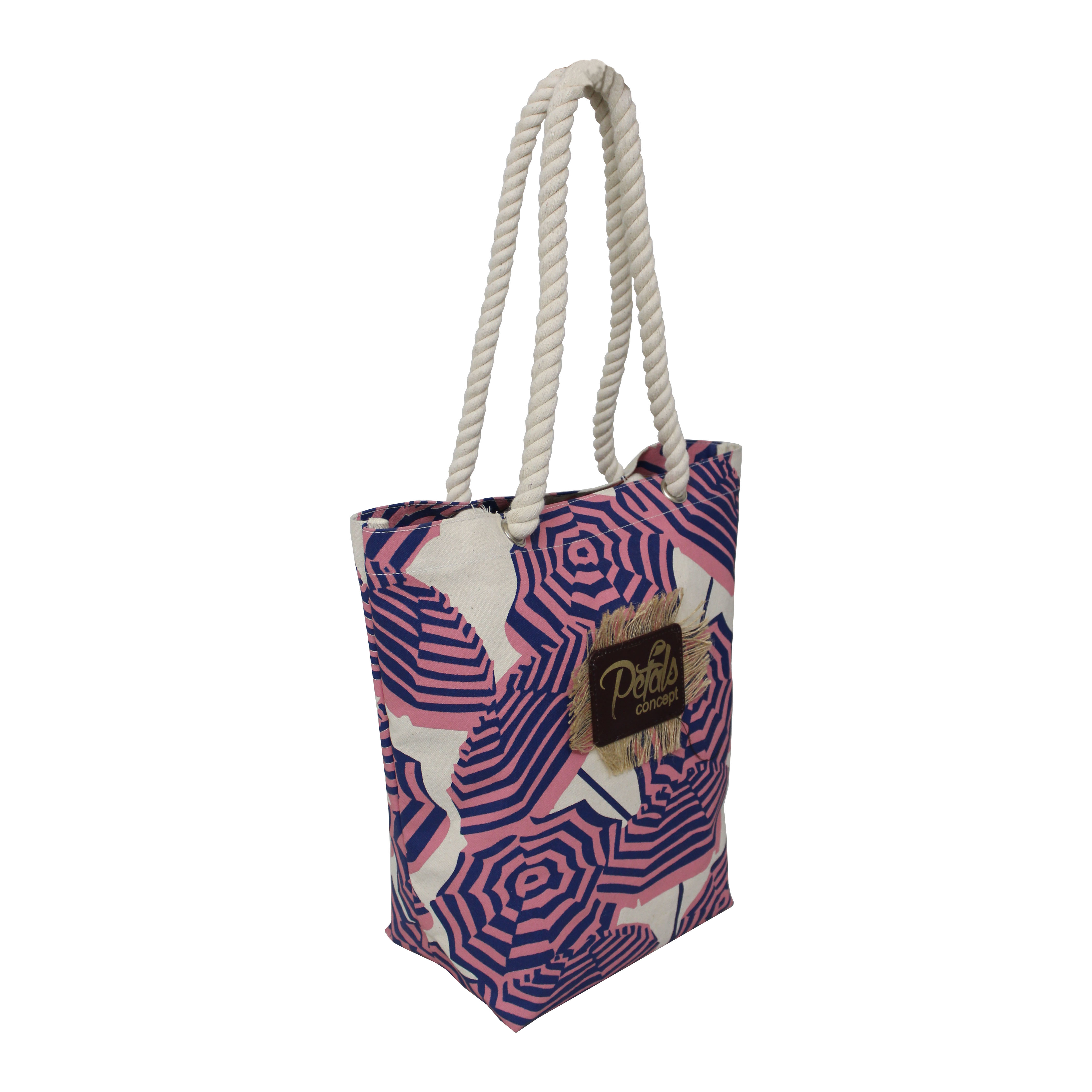 12 Oz Natural Canvas Beach Bag With Twisted Rope Handle Capacity: 8 Kgs Kg/day