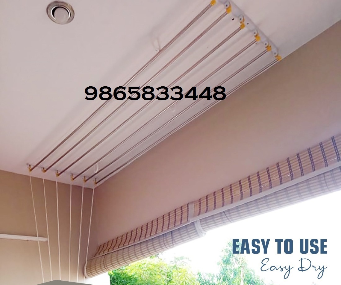 Silver Cloth Drying Hanger In Peelmedu