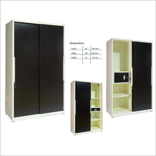 Krystal Sliding Door Almirah - Metal, 48 Inch Width, Rectangular Shape | Sleek Design, Durable Structure, Elegant Storage Solution