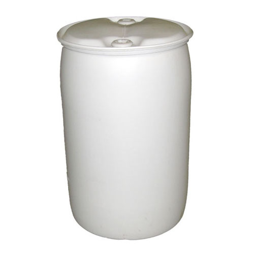 Chloroform - 55 Gallon Capacity, 39" H x 22" D White High-Density Polyethylene Container - Open Head Closure, Versatile Solvent Compatibility