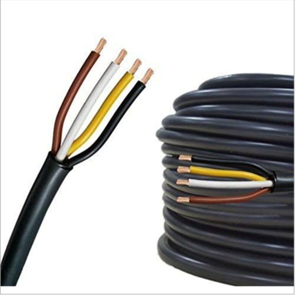 4 Core Electric Cable - Color: Black