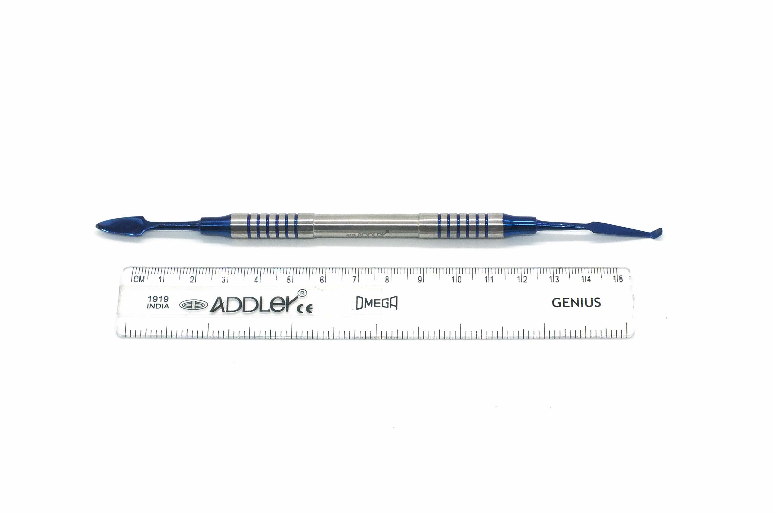 Addler Dental Premium Composite Non Stick Blue Titanium Coated Hollow Light Weight No Slip, No Rust, 9 Mm, Dia Handle Kit Of 6 Filling Instrument For Glass Ionomer Application. - Dimension (L*w*h): 18*1*1 Centimeter (Cm)