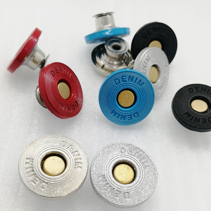 As Picture 17mm Spraying Oil Paint Two Parts Combination Active Bottom Alloy Button