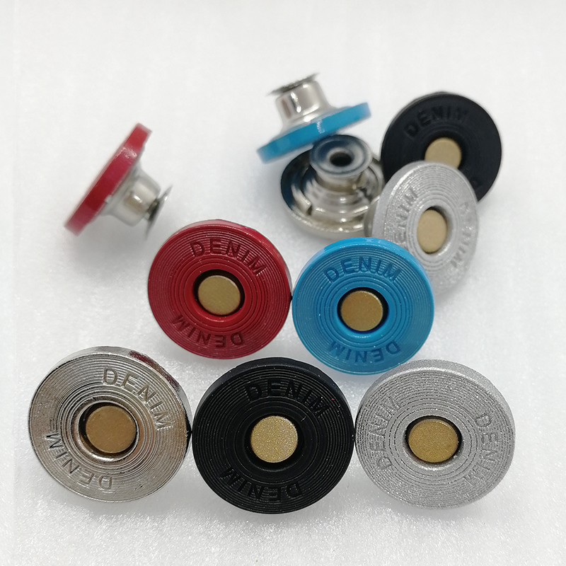 As Picture 17mm Spraying Oil Paint Two Parts Combination Active Bottom Alloy Button