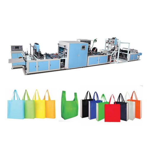 Fully Automatic Non Woven Box Bag Making Machine With Online Loop Handle