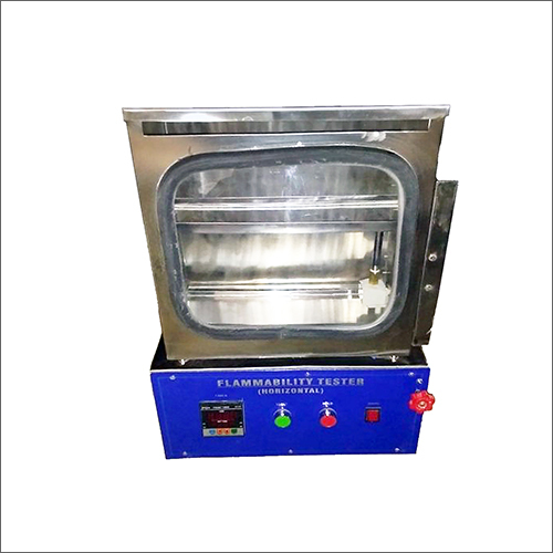 Horizontal Flammability Tester - Stainless Steel Design with Automatic Igniter | Safe and Easy Operation, Draft-Free Cabinet with Observation Window, Compliant with ISO 3795 and FMVSS 302 Standards