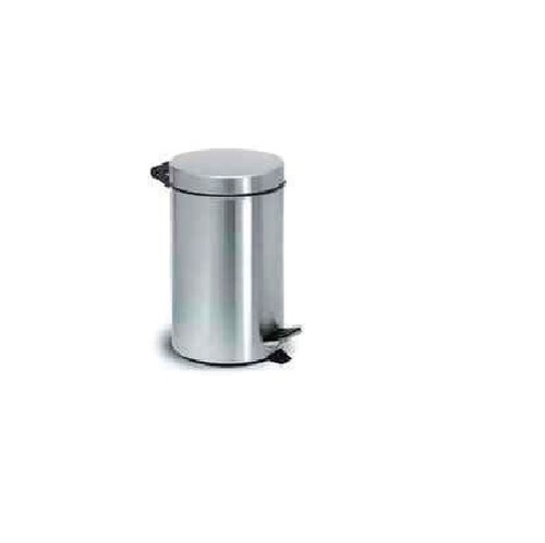 Pedal Bin - 3 Liters, Stainless Steel | Brushed Finish, Silver Color, 250x200mm Dimensions, Ideal for Office and Restroom Use