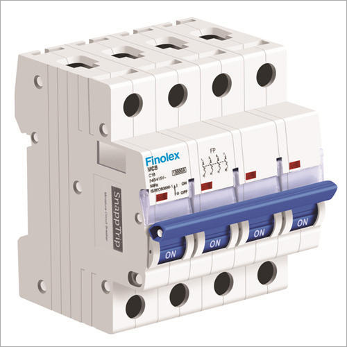 C-10A Four Pole MCB - 3 Phase, 10 Amp, 240 Volt, 50 Hz | Finolex Authorized Channel Partner